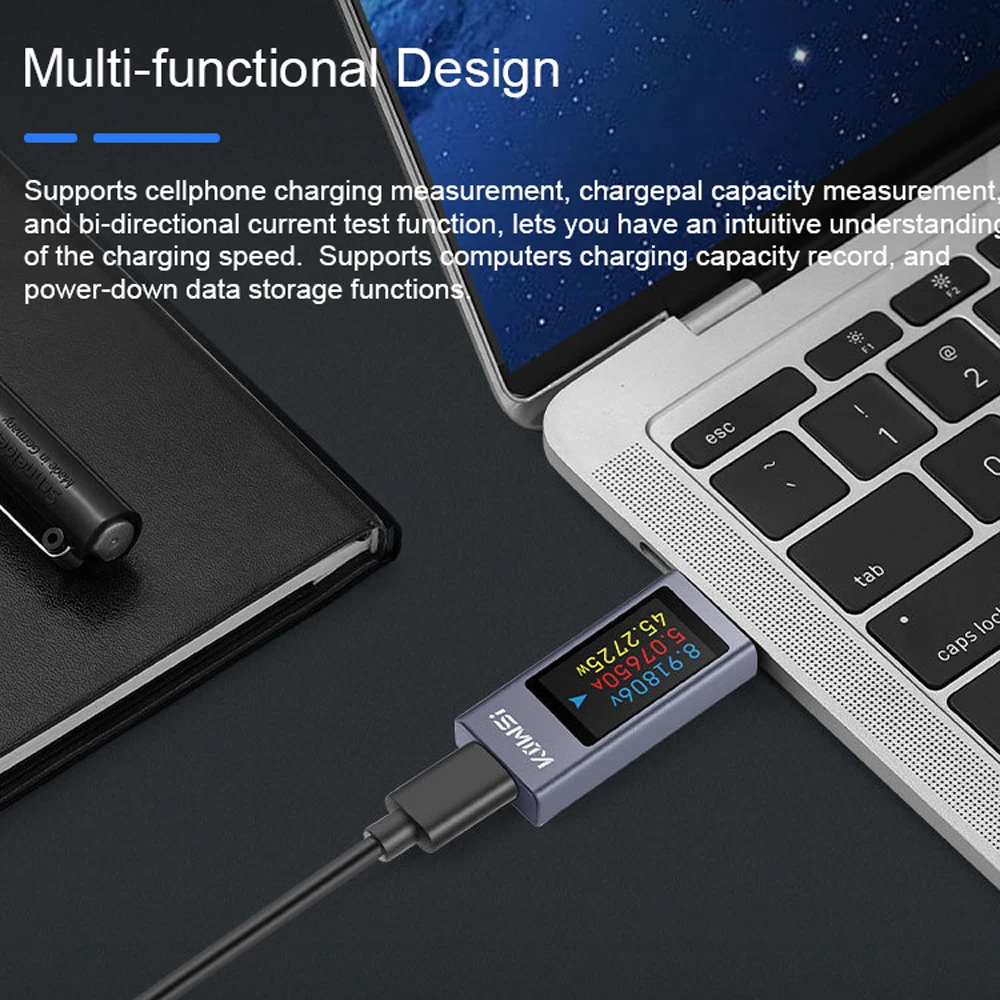 KWS-2303C C 타입 다기능 디지털 디스플레이, DC 전압 전류계, 전원 계량기, 휴대폰 충전 테스터, DC 4-30V 0-12A