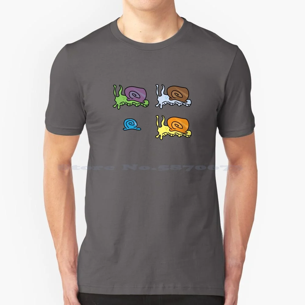 Snails T Shirt 100% Cotton Tee Snail Slug Illustrator Animals