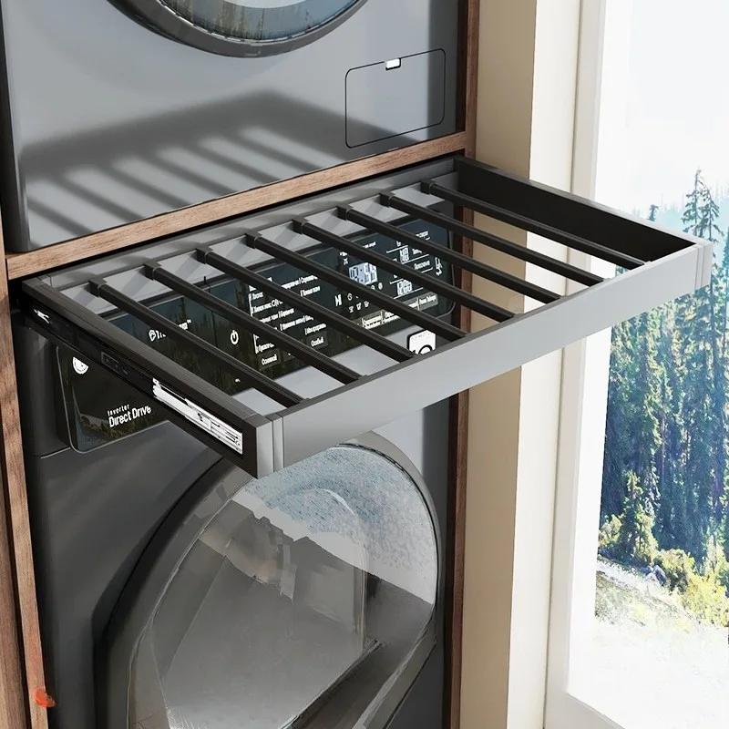 Washing Machine Pull Hanger Invisibility Laundry Drying Rack Retractable Pants Drying Racks Balcony Sliding Clothes Hangers