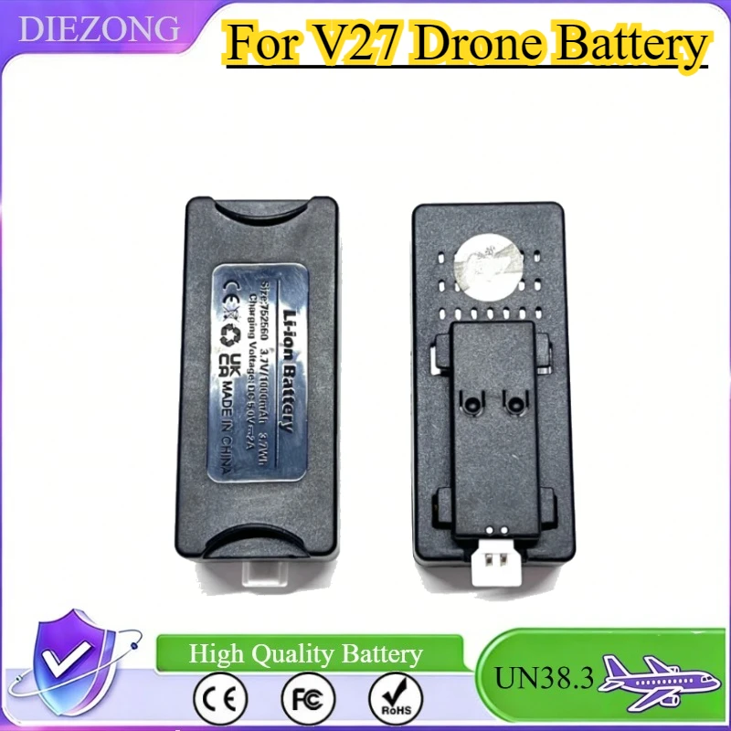 

Battery for 4D-V27 Foam Glider Drone Battery Spare Part 3.7V 1000mAh 4DRC V27 RC Plane