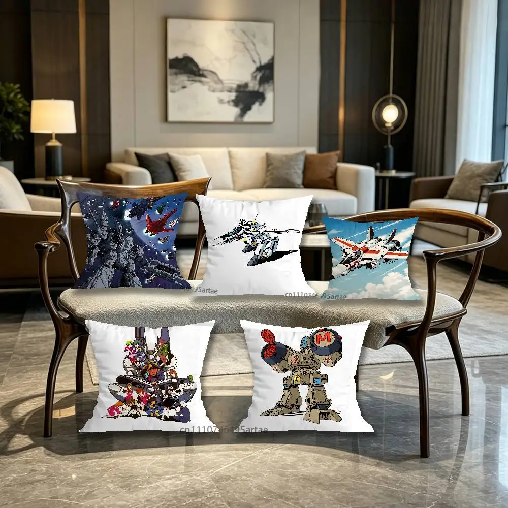 R-Robotech Anime Macross Pillow for Sofa Seat Chair Decorative/Modern Home Decor Print Throw Cushion