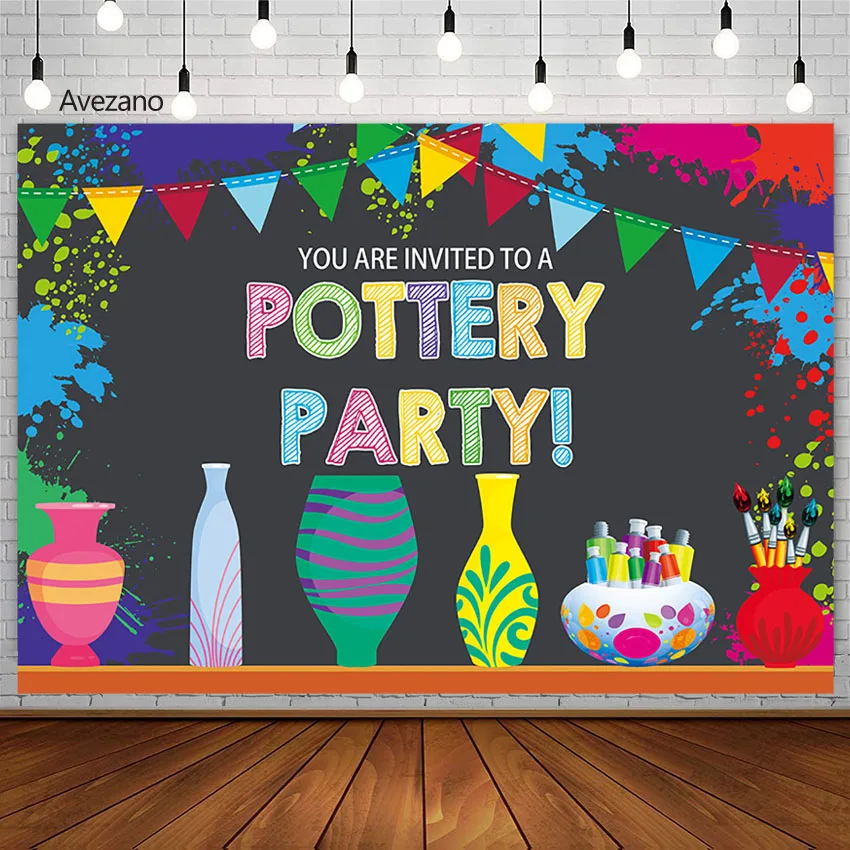 

Avezano Photography Background Pottery Party Color Vase Artwork Backdrops Decor Banner Prop For Photo Studio Photozone Photocall