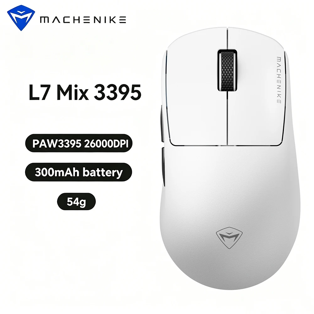 Machenike L7 Mix Wireless Gaming Mouse PAW3395 26000DPI 650IPS 55g Ultra-lightweight Mouse For Laptop PC Mouse Gamer
