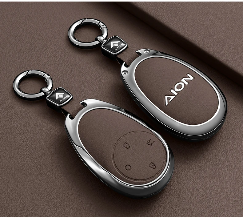 Autozubehör Schlüsselanhänger aus Zinklegierung und Leder für Gac AION PLU Trumpchi Aion V Y LX 2023 GE3 GA3S Tyrannosaurus – Detail 8