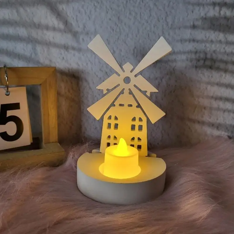 Y08C CANDLESTICK CONDLESTICK HOLDER CONDLE HOUSE WINDMILL BASE DECORATION型