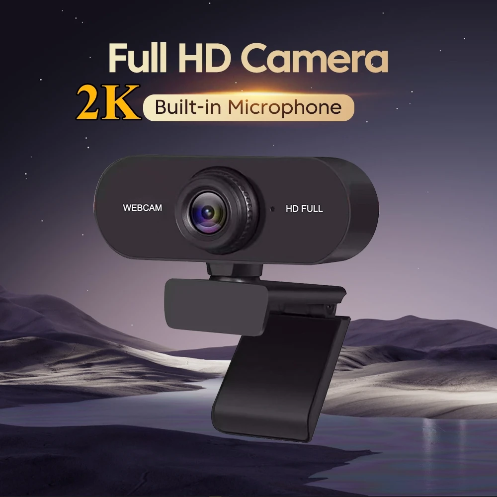 4K Webcam 1080P Mini Camera 2K Full HD Webcam with Microphone 30fps USB Web Cam for Auto Focus PC Laptop Video Shooting Camera