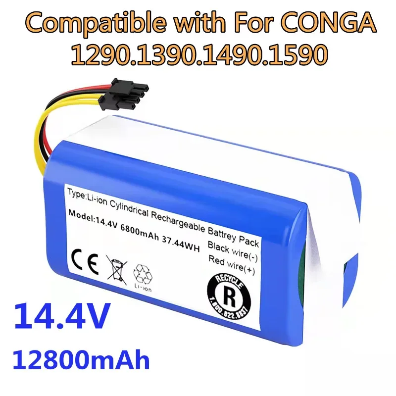 

Новинка 100%, 6800 в, 1290 мАч, литий-ионный аккумулятор для Cecotec Conga 1390, 1490, 1590, фотоаккумулятор Gutrend Echo 520