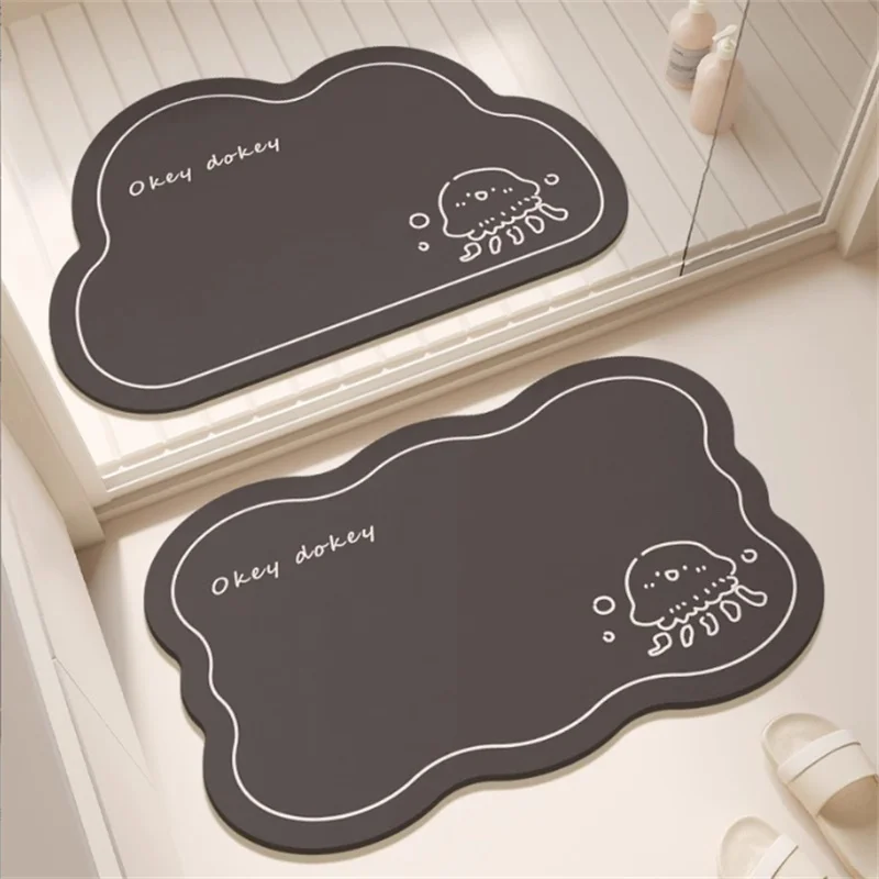 

Diatomaceous Earth Absorbent Pad for Bathroom Entrance - Dirt Resistant Anti-Slip Floor Mat for Household Use