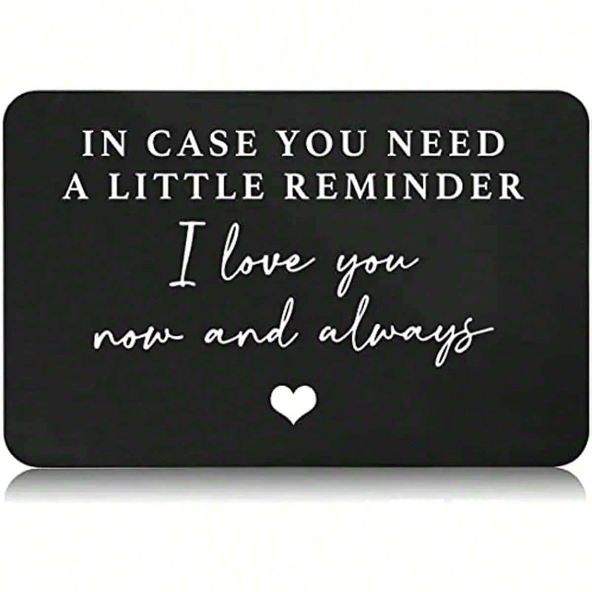 Aluminum Alloy Engraved Wallet Card Decoration Gift For Boyfriend Husband,Insert Card Wedding Christmas Valentine\'s Day Birthday