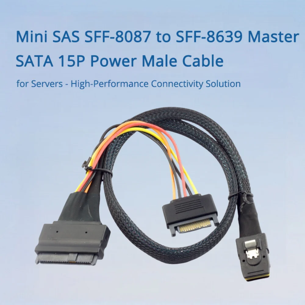 

Кабель питания Mini SAS SFF-8087 к SFF-8639 Master SATA 15P для серверов — высокопроизводительное решение для подключения