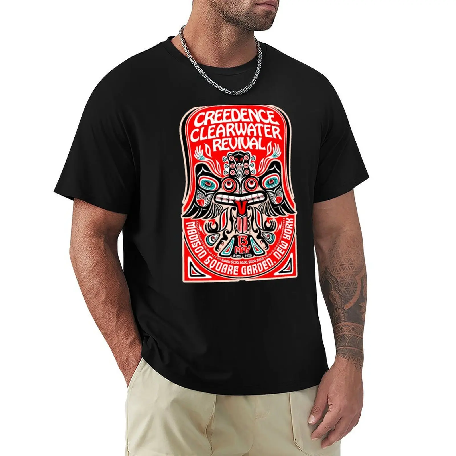 Best Seller - Creedence Clearwater Revival T-Shirt Large Size Casual Tee Shirt