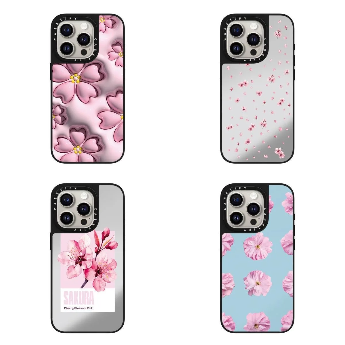 

CASETi Gradient Floral Heart for Apple 16 Promax Phone Case Mirror iPhone 15 Pro/14/13/12