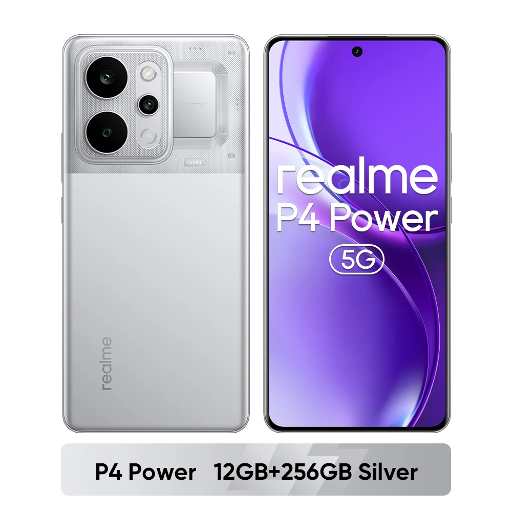 【新品未開封】realme P4 Power 8/256 シルバー グローバル版 realme P4 Power 5Gスマートフォン Dimensity 7400 Ultraチップセット