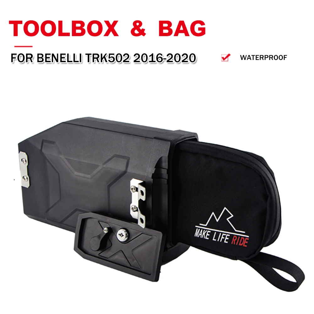 

Motorcycle 5 Liters Toolbox For Benelli TRK502 TRK 502 TRK-502 Tool Bag Left Side Bracket Plastic Box 2016 2017 2018 2019 2020