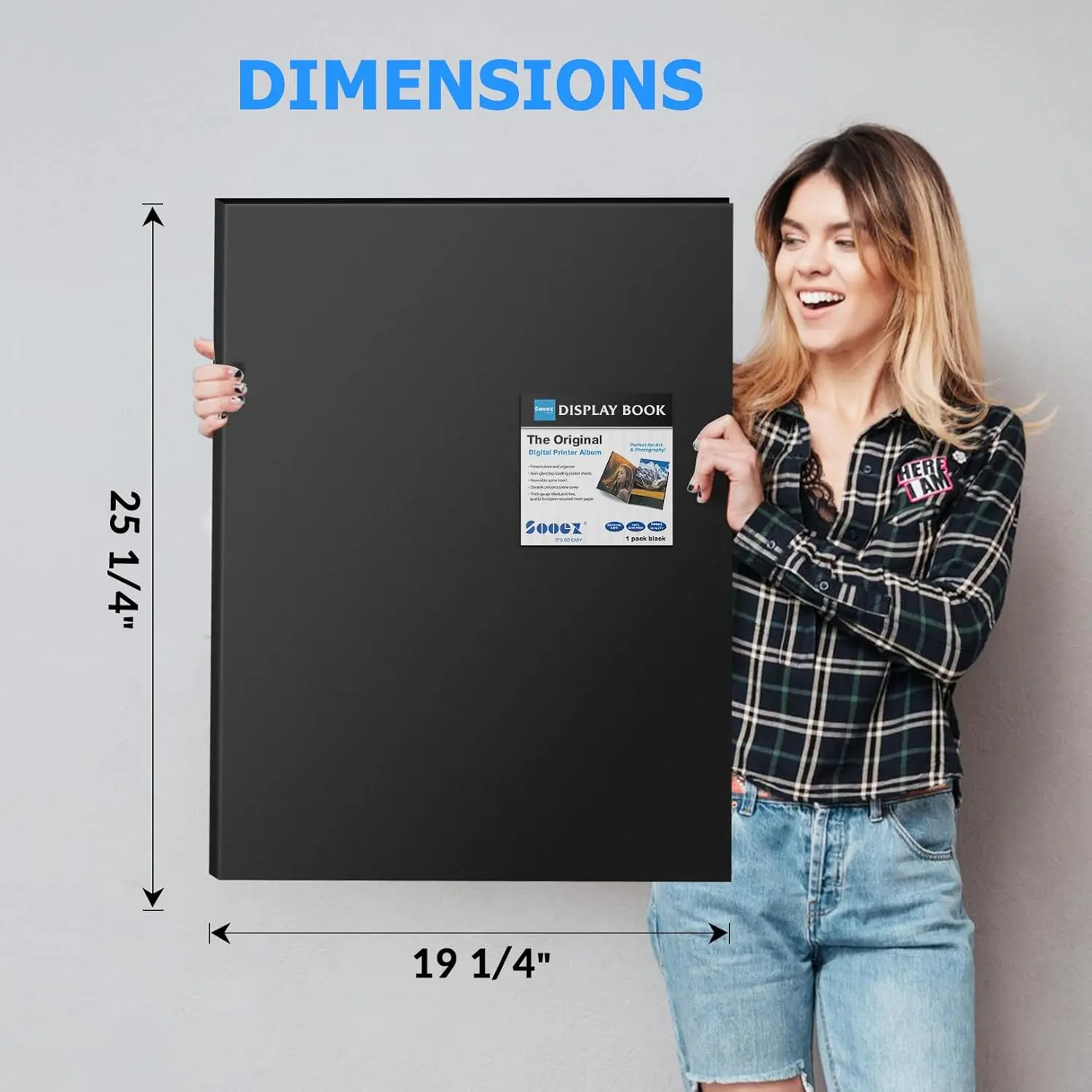 مجلد عالي التحمل مقاس 18 × 24 مع 30 أكمام شفافة، عرض 60 صفحة للأعمال الفنية والوثائق