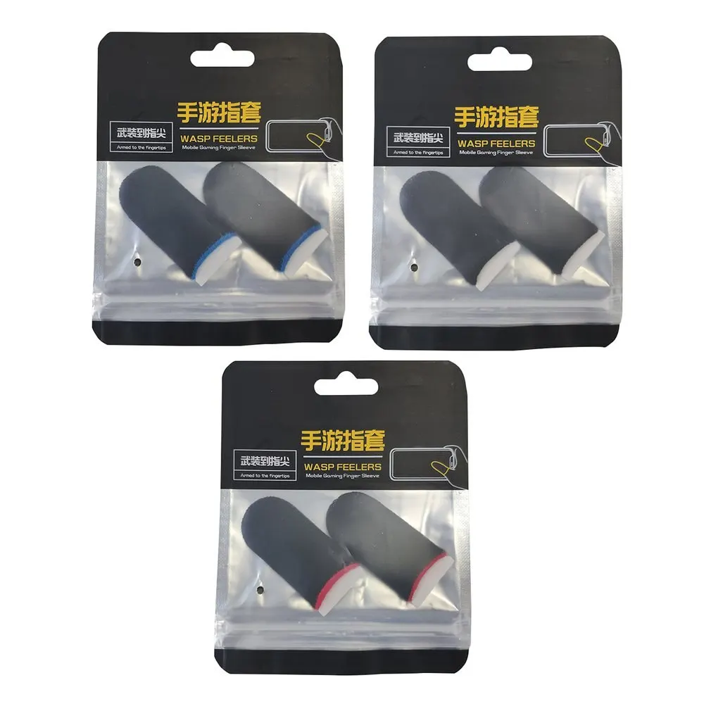 Respirável Sweatproof Gaming Finger Sleeve, Luvas Do Controlador Do Jogo, Fingertips para Jogos Móveis, Touch Screen, Dedo Capa Berços
