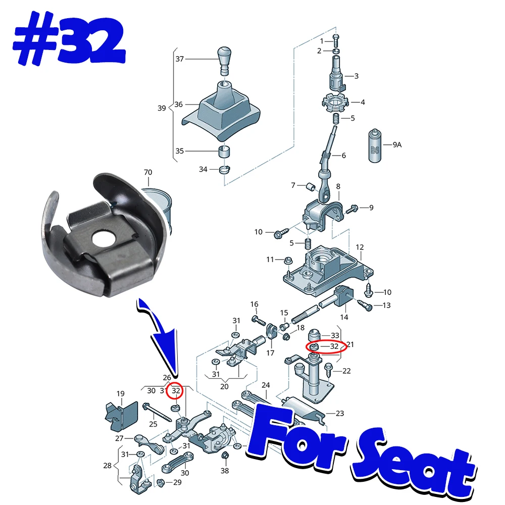 

Bowden Gear Selector Wiring For Seat Cable Connector Shift Linkage End Lock Washer Retaining Clip N90815903 N90579202 N90579201