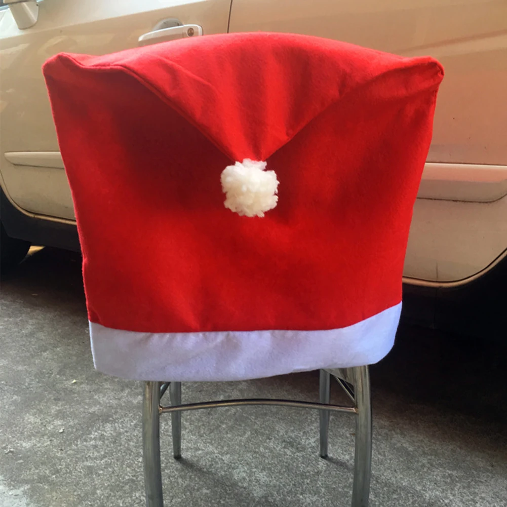 

Christmas Chair Protector Cover Decorative Dining Chair Decor Cover Festival Favor Home Party Dinner Table Art Case