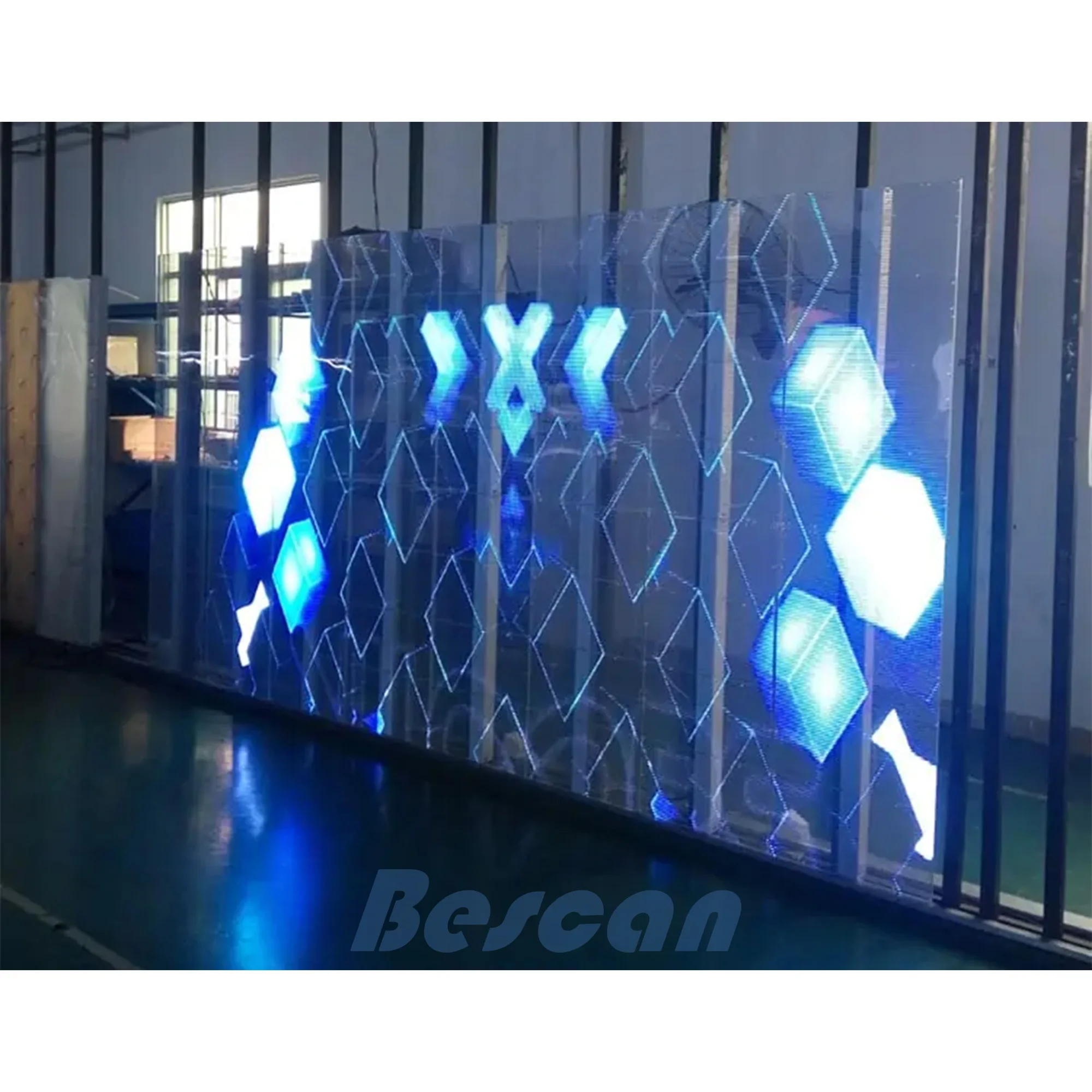 

Bescan Pantalla Led Transparente Window Прозрачная гибкая занавеска Smd Led Display Screen