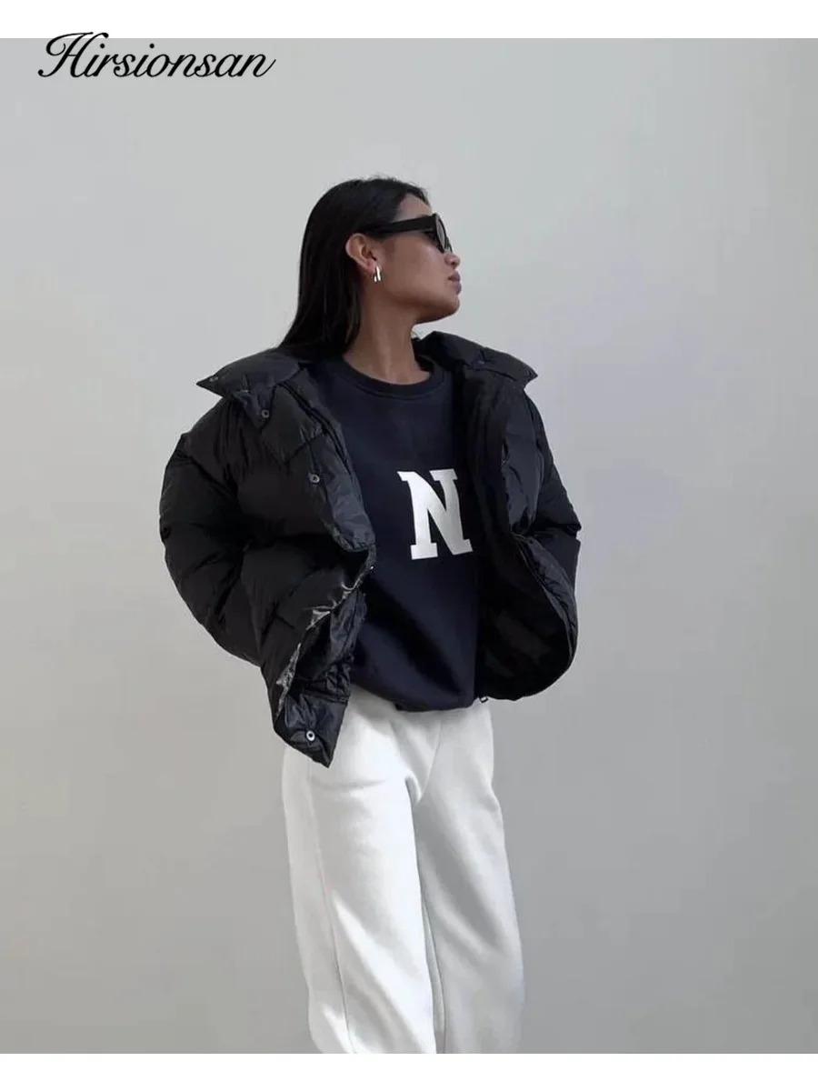 히르시온산 O넥 플리스 'N' 레터 인스 스웨트셔츠 여성용 2025 가을 신상품