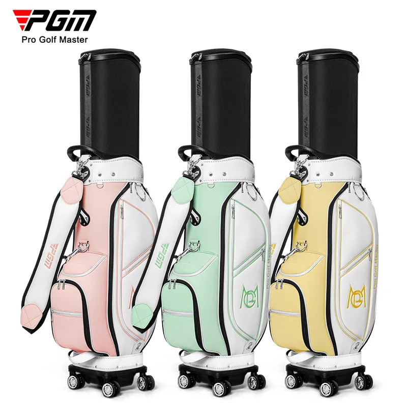 

PGM Golf bag Women's airline check-in Women's hardshell telescopic ball bag Span four-wheeled airplane club bag QB183