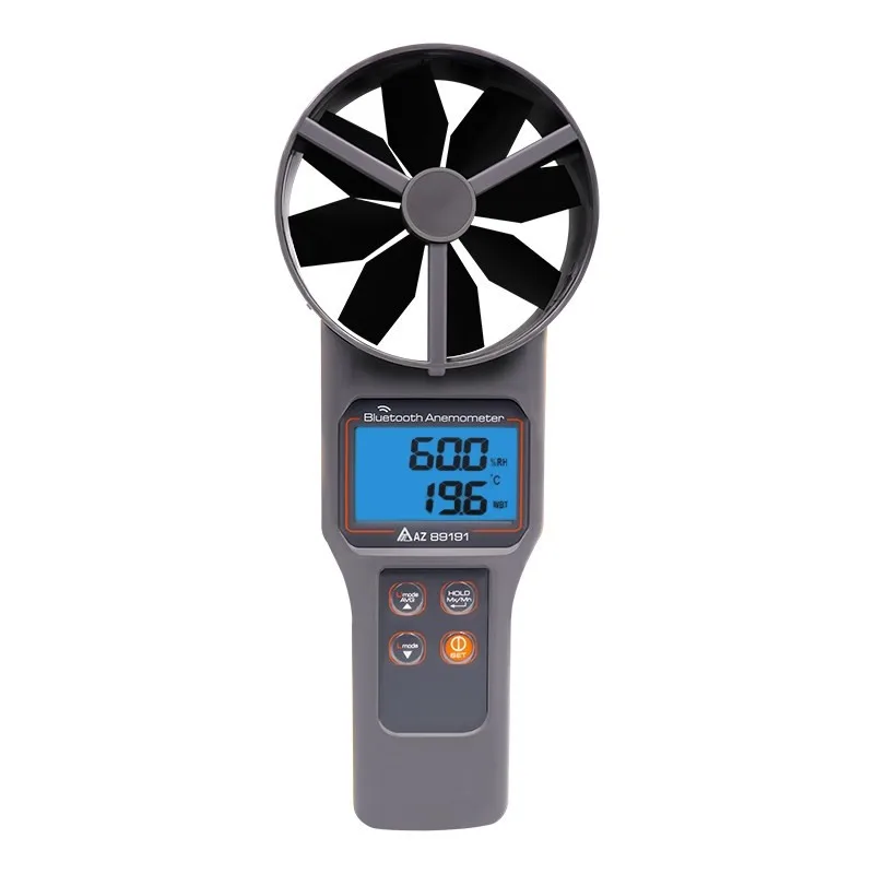 AZ89191 Bluetooth-compatible Anemometer Air Flow Velocity Volume And Temperature Wind Speed Measures Meter Range 0.20~30.00 M/S