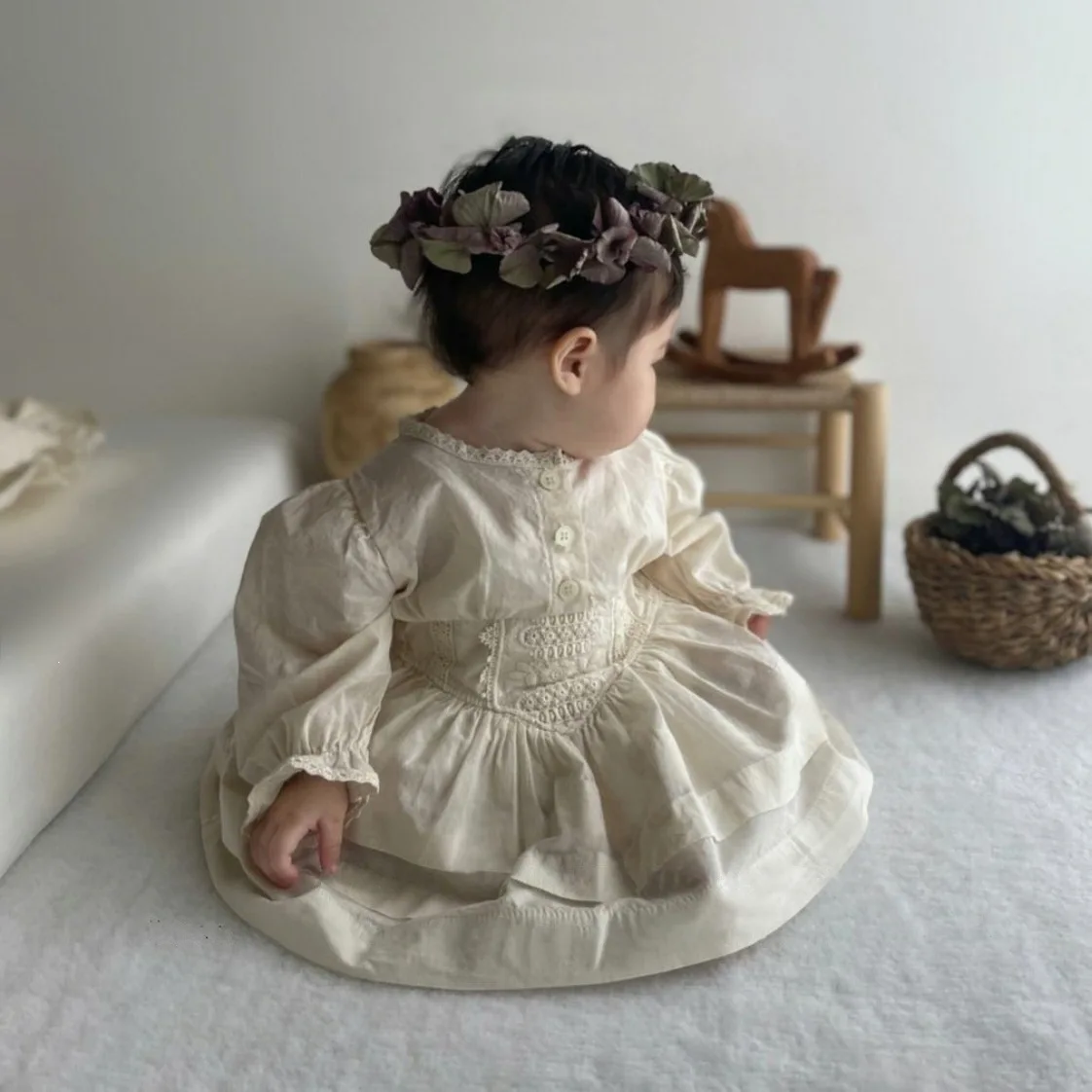 2026-autumn-new-baby-girl-long-sleeve-casual-dress-toddler-girl-cotton-princess-dress-solid-kids-clothes-infant-lace-dress