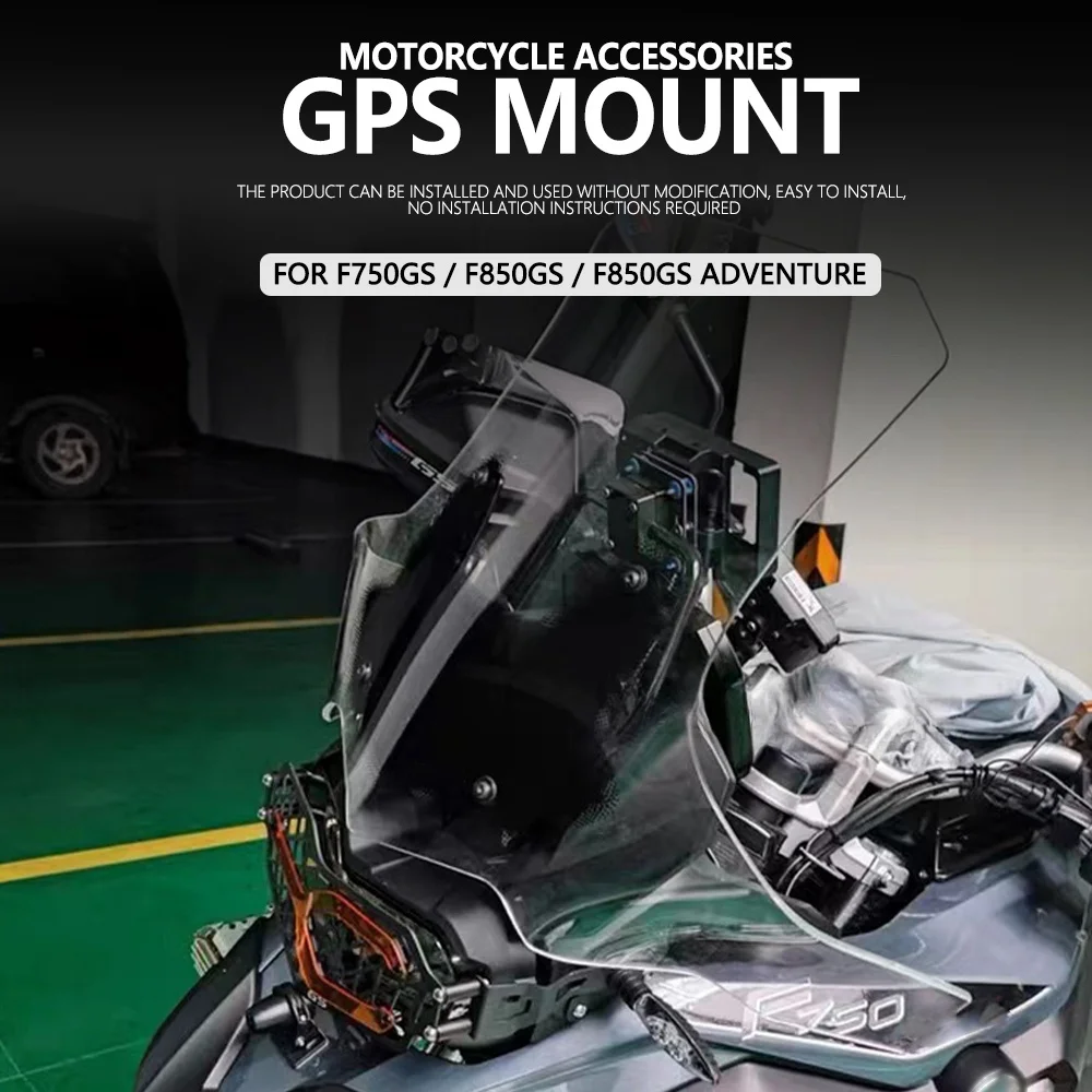 New For BMW F750GS F750 GS Black Mobile Phone GPS Navigaton Plate Bracket Mount F850 GS F 850GS ADV 2018- Motorcycle Accessories