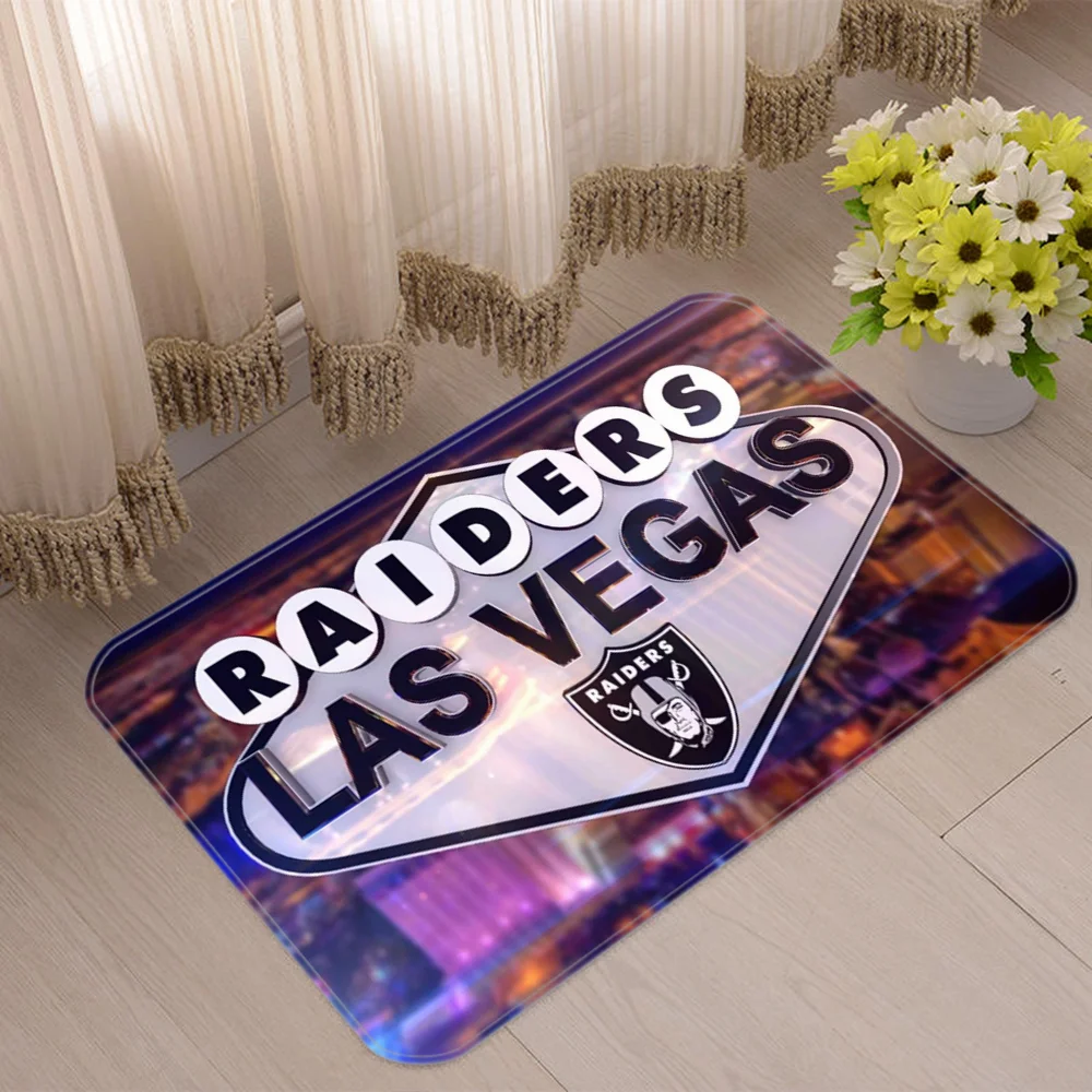 Welcome Mat for Hallway on the Floor Las VegaS RaiderS Entrance Doormat Outdoor Rug Room Rugs Front Door Mat Carpet for Bathroom