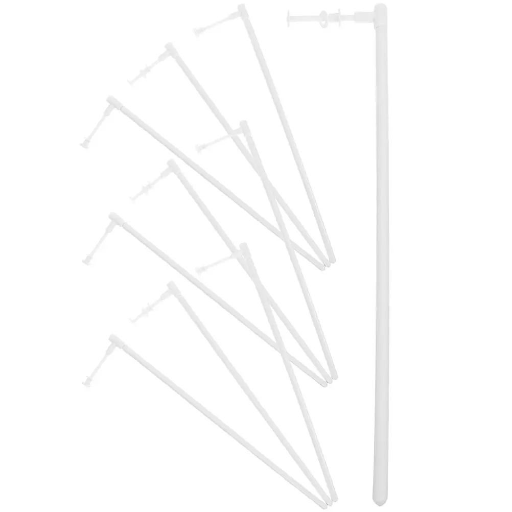 

20PCS White Header DIY Parts Solid Pins Garden Decorations Plastic Making Sticks Reusable Diy Windmill Sticks Rods