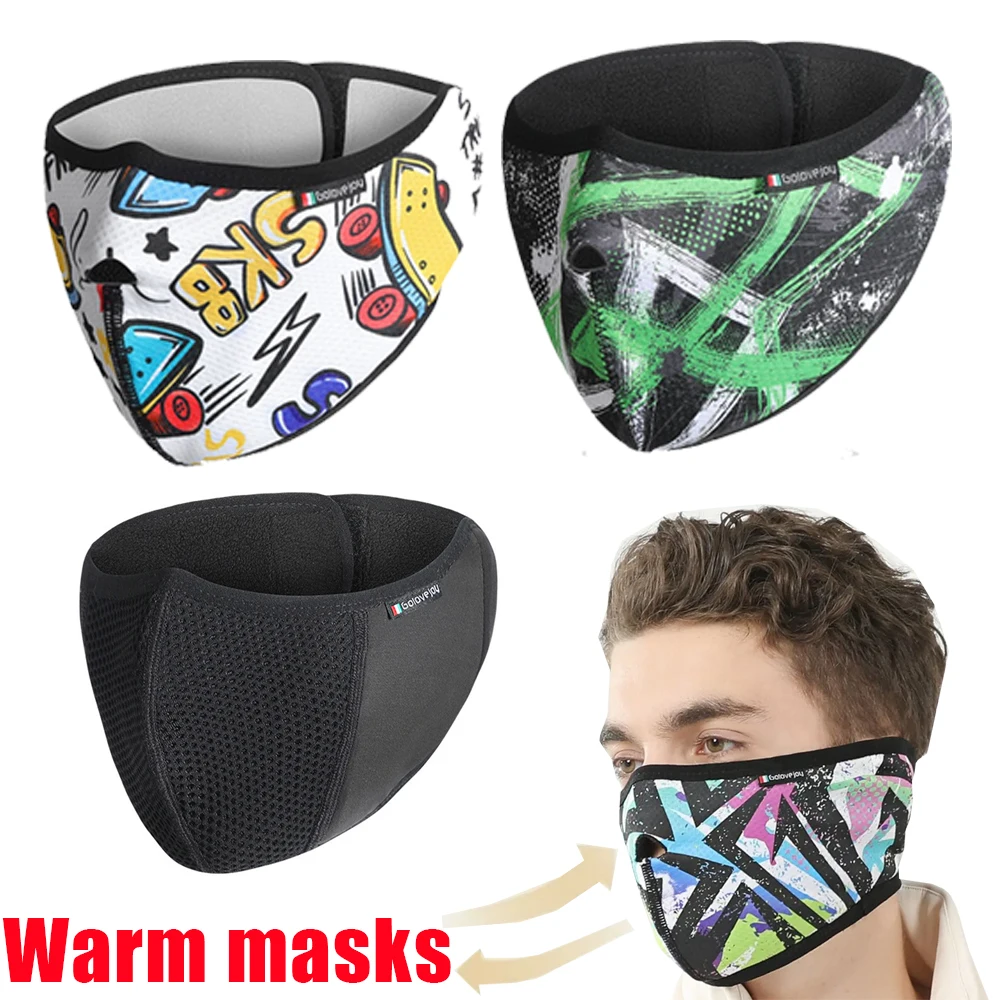 Unisex Warm Fleece Balaclava Windproof Reusable Face Cover For Cycling Skiing Snowboarding Anti Dust Outdoor Sports Mask