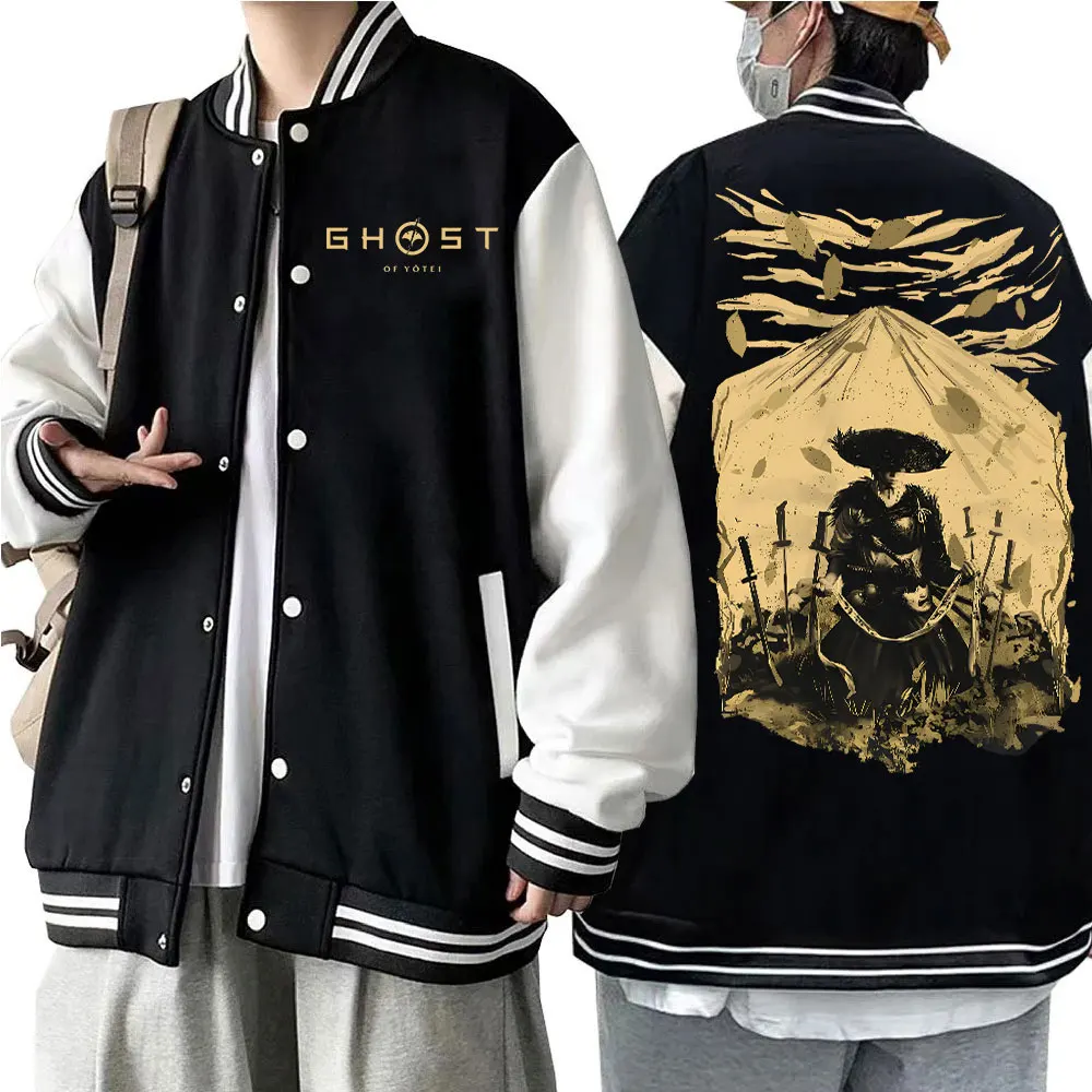 

Бейсбольная форма с принтом Ghost of Yotei 2025, куртка с капюшоном, толстовка с длинными рукавами в стиле Харадзюку, подарок фанату