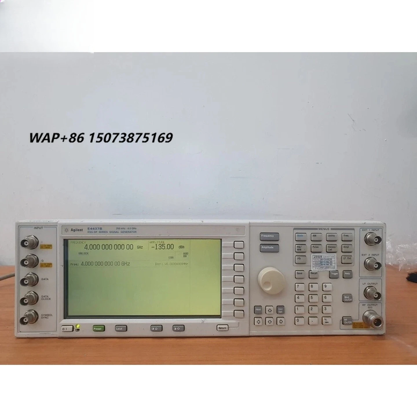 ORIGINAL SUPPLY E4437B ESG-DP SERIES SIGNAL GENERATOR OPT100 101 201 UN5 UN8 UN9 UNA UND LOC#A202