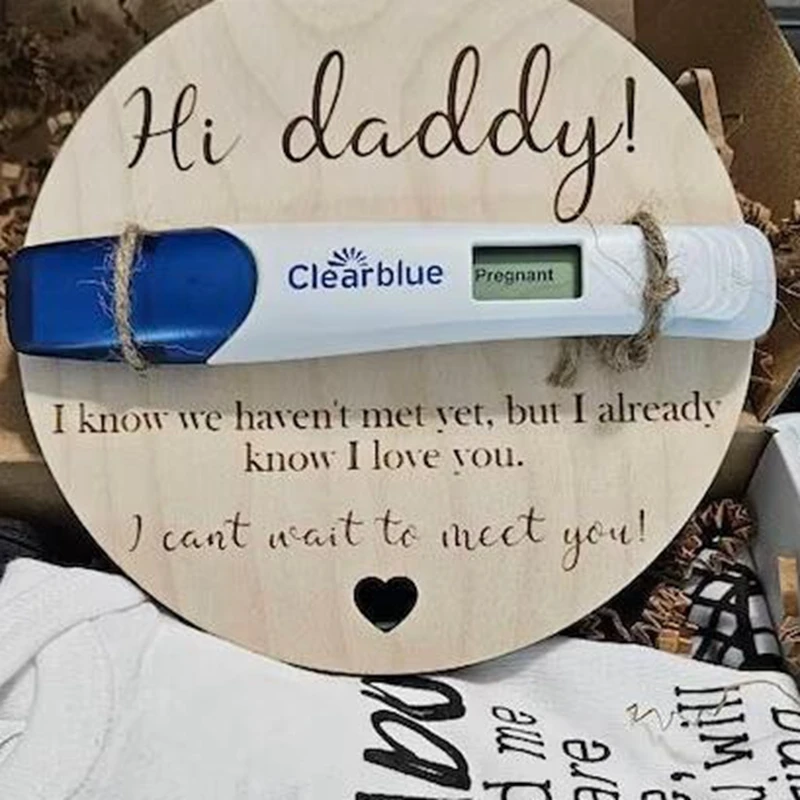 1pcs Hi daddy sign Pregnancy Announcement To Daddy New Daddy gift