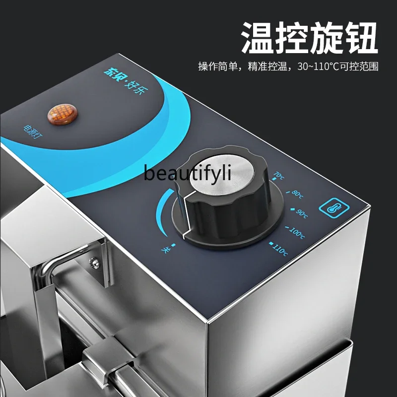 E132 Kommerzielle Donut-Fritteuse, elektrische Heizung, Nudelkocher, Doppelzylinder, Einzelkopf, Suppennudeln, Herd