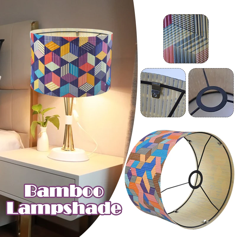 

Retro Bamboo Art Lamp Shade Japanese Zen Chandelier Floor Lamp Cover E27 Living Room Hotel Homestay Wall Lampshade Home Decor