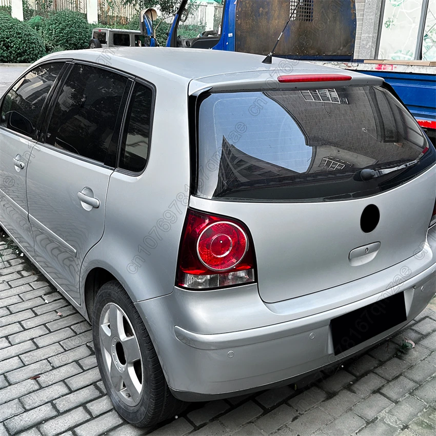 Car Rear Window Side Spoiler Wing Trim For Volkswagen VW Polo 9N 2001-2009 Gloss Black Tail Windshield Cover Lip Tuning view 4