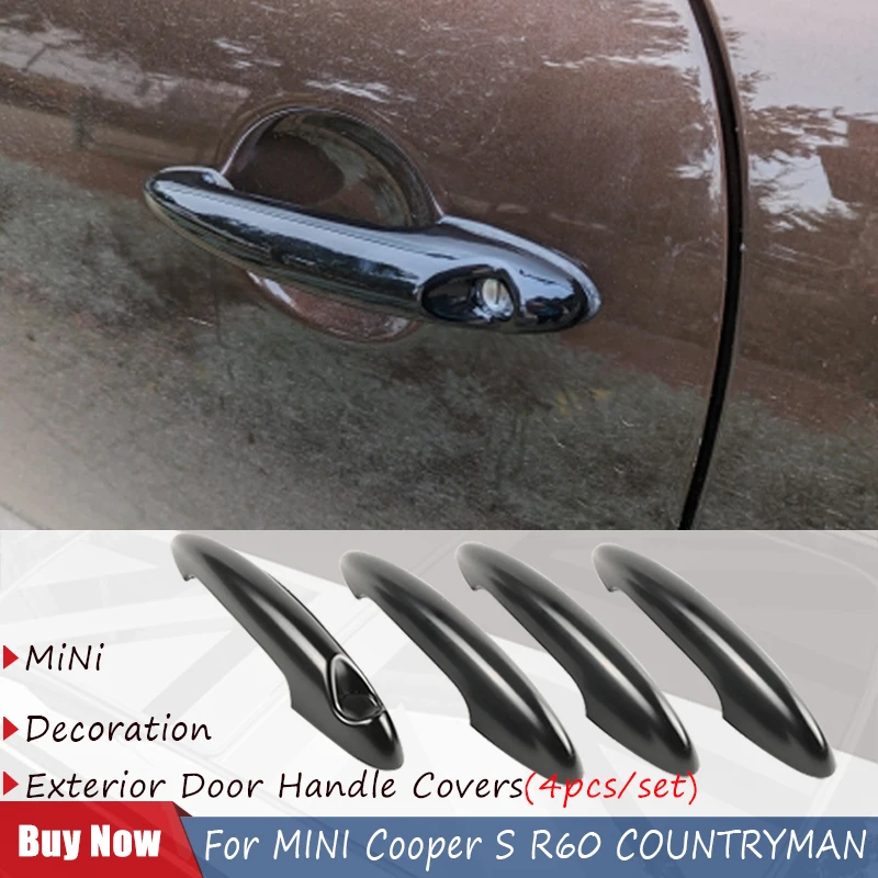 

For MINI Cooper S JCW R60 COUNTRYMAN 2011-2016 Gloss Black Door Handle Cover Protective Case Car-Styling Accessories 4 Pcs