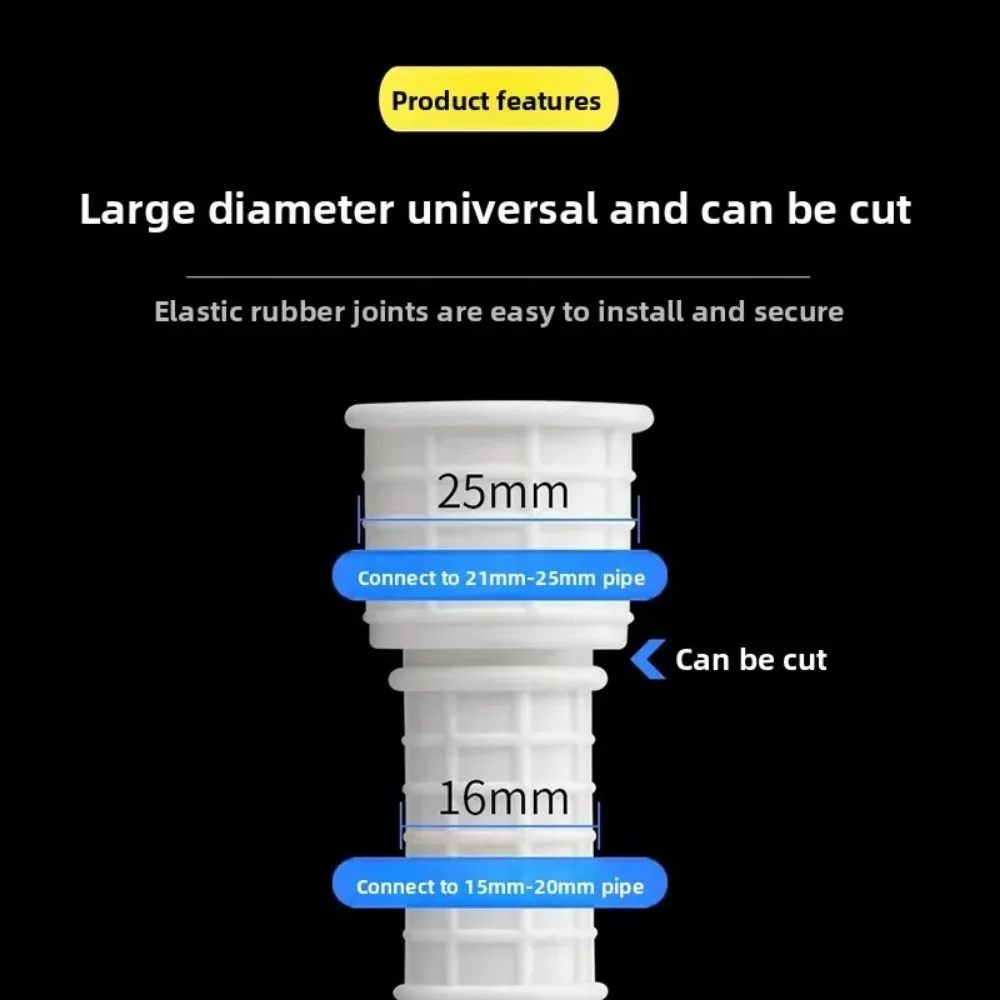 1-4M White Drain Hose Pipe Inlet Hoses Extension Drainpipe Tube for Air Conditioner Washing Maching Kitchen Faucet Accessories