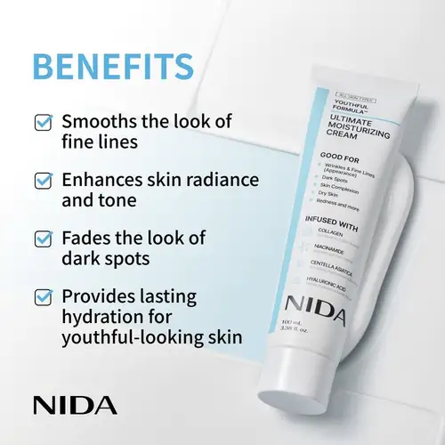 Imagen 2 del producto Crema reparadora NIDA, crema hidratante reafirmante nutritiva, crema hidratante definitiva