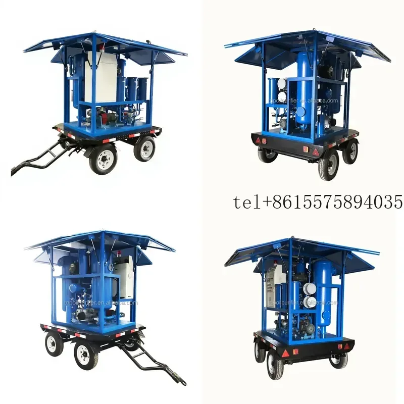 Hot ZYD-I-M Weather Proof Enclosure Mounted Trailer Double Stage Vacuum Transformer Oil Purifier