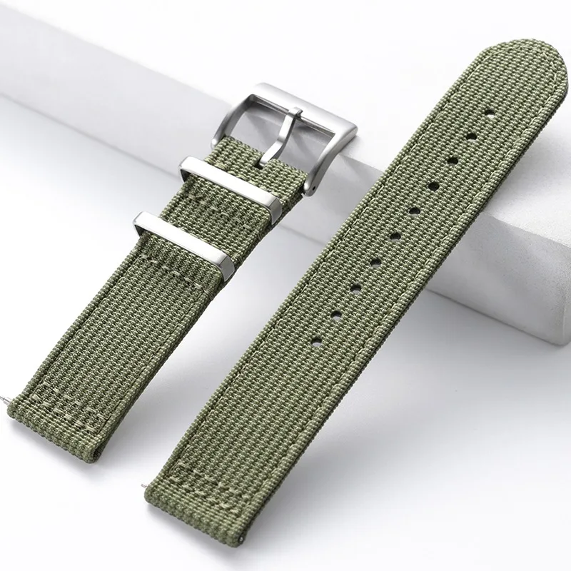 20mm 22mm Quick Release Bracelet for Omega Military Sport Wristbelt Woven Canvas Fabric Watch Bands Comfortable Men Women Straps