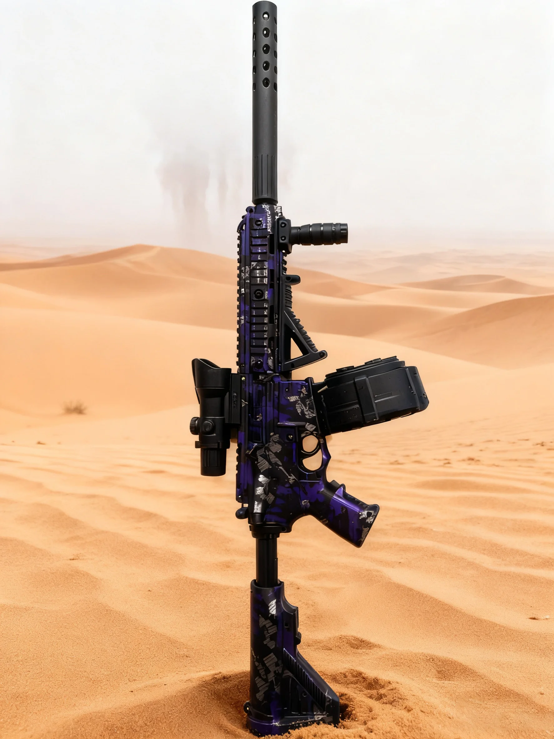 M416 タクティカル アウトドア ジェルブラスター フルオート 電動 ジェルボールブラスター パープルブラック 長距離射程 アウトドアゲーム おもちゃ 銃 ギフト