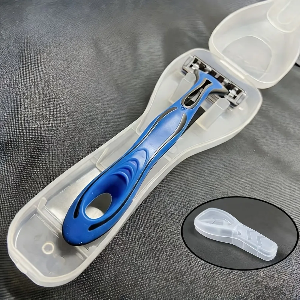 Durable Travel Razor Case Plastic Lightweight Dustproof Clear Compact For Shaving Razor Accessories Storage
