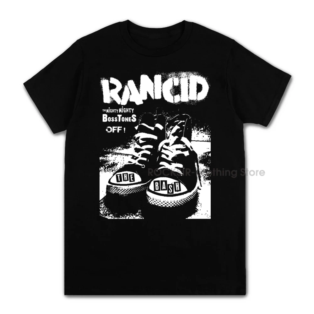 Mens Clothing Pop Punk Rancids Album Cool Skull Print Cotton Tees Short Sleeve Popular Unisex T Shirts Design Tops Streetwear