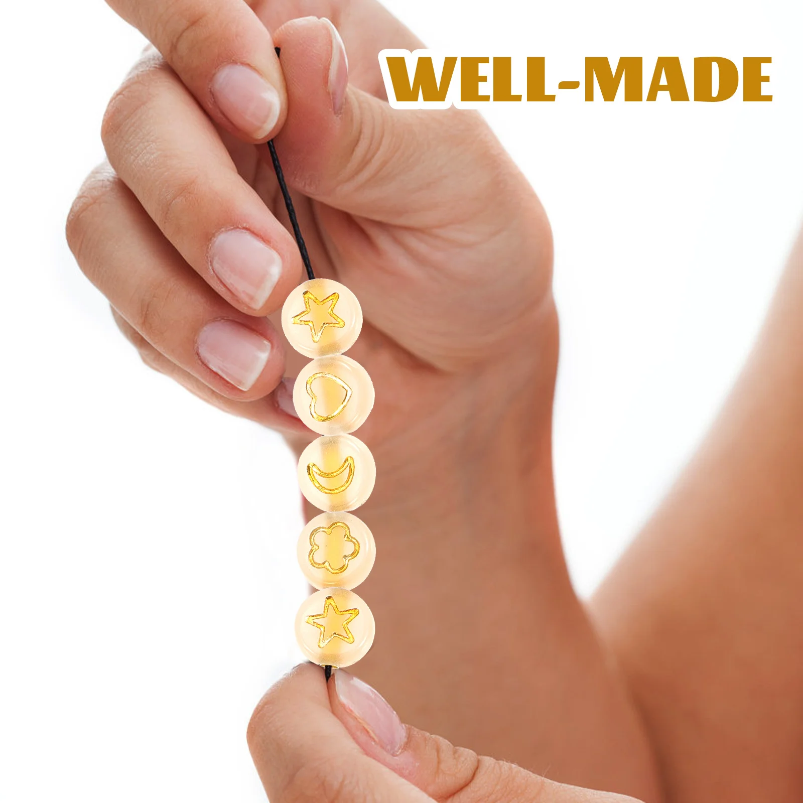 

300Pcs Multi-Function Glow in The Dark Acrylic Loose Beads for DIY Bracelet Necklace Household Decoration Craft Accessories