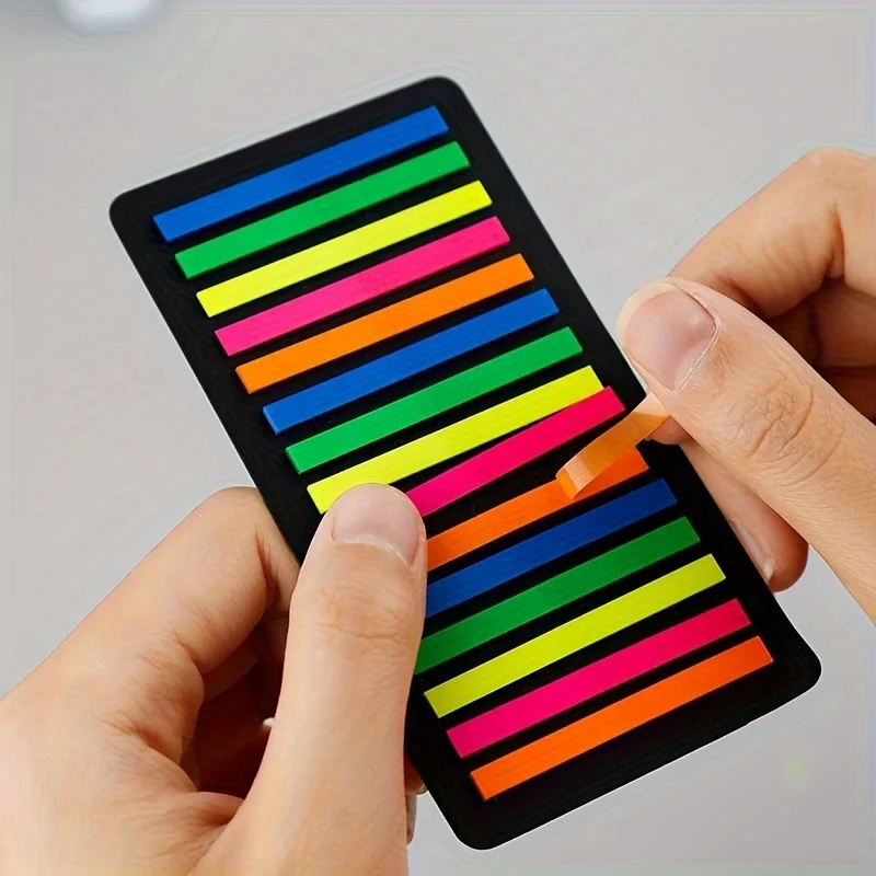 3pcs Removable Sticky Tabs for Annotating Books, Long Strips Page Markers,School Supplies, Strip Markers for Easy Organization