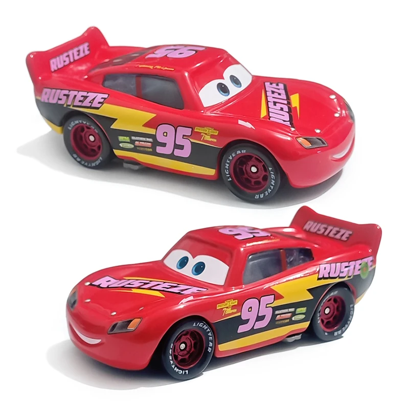 Figura de Anime de la Carrera Piston Cup de Cars 3, Juguete de Carreras Lightning McQueen, Modelo de Auto de Metal a Escala 1/55, Regalos de Cumpleaños, Juguetes para Niños