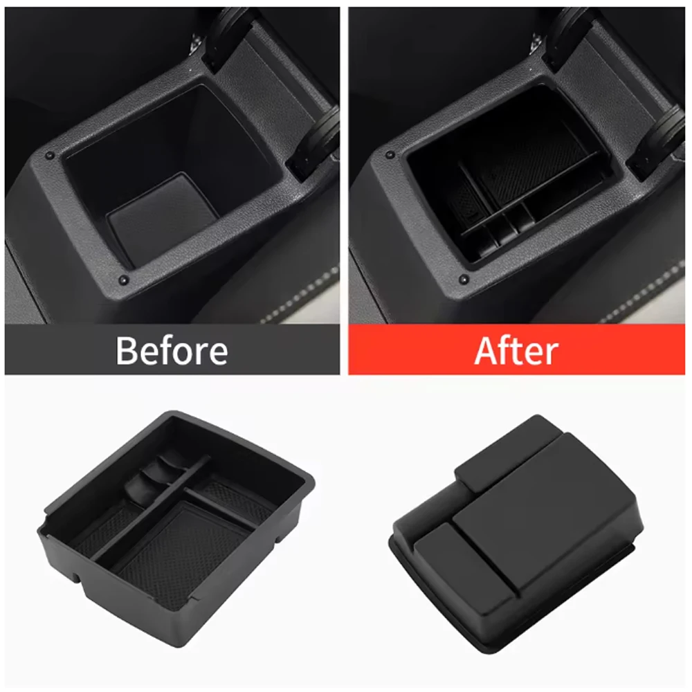 Car Armrest Storage Box Tray For Volkswagen VW Golf 7 Mk7 VII 5G GT I R 2013-2019 Console Organizer Case Container Accessories