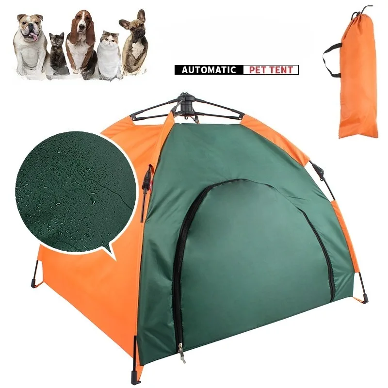 Outdoor Pet Tent Automatic Foldable Cat & Dog House Rainproof, Sunproof, Portable Pet Bed for Car Dog Tent Kennel